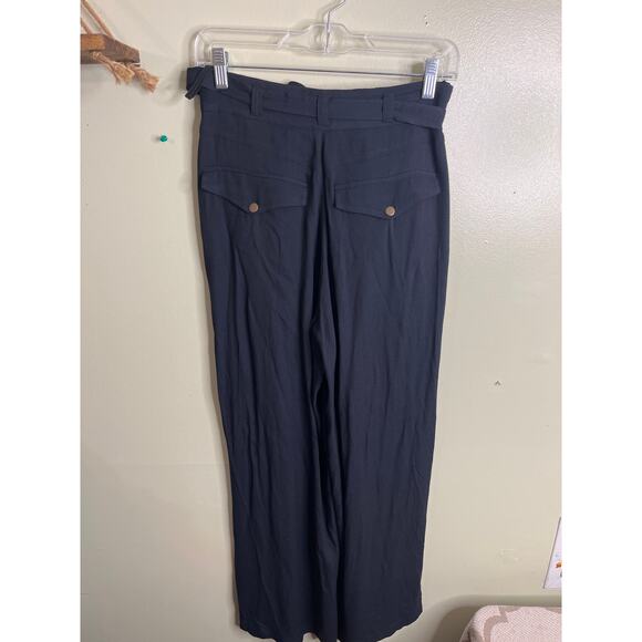 Ulla Johnson Alandra Pants Raven Black High Waisted Pockets Crepe,size 2,MSRP425 - Picture 4 of 16